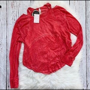 Free People Movement Cold Shoulder Thumb Top